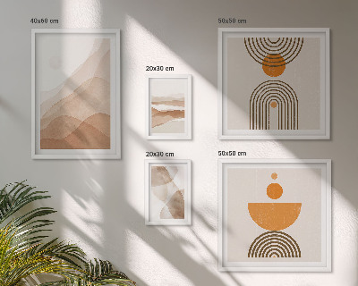 Tavelvägg med 5 tavlor Strukturer i olika nyanser av minimalism