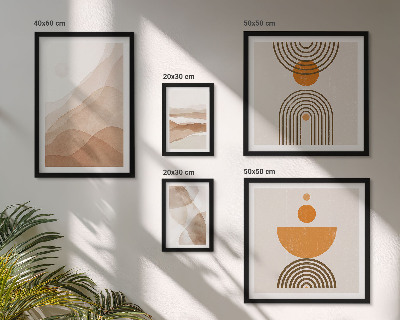 Tavelvägg med 5 tavlor Strukturer i olika nyanser av minimalism