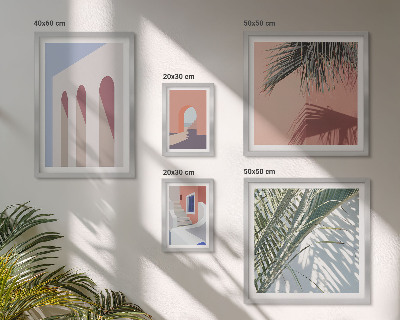 Väggdekoration tavelset Illustrationer av stadsarkitektur