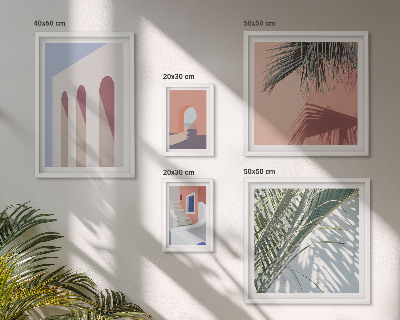 Väggdekoration tavelset Illustrationer av stadsarkitektur