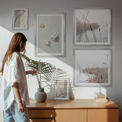 Set om 5 tavlor Närbilder av boho-stilstrukturen