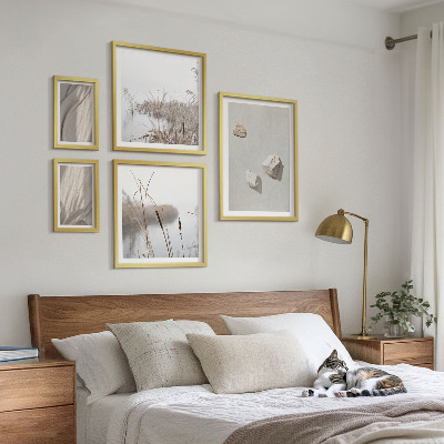 Set om 5 tavlor Närbilder av boho-stilstrukturen