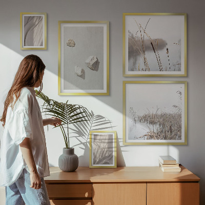 Set om 5 tavlor Närbilder av boho-stilstrukturen