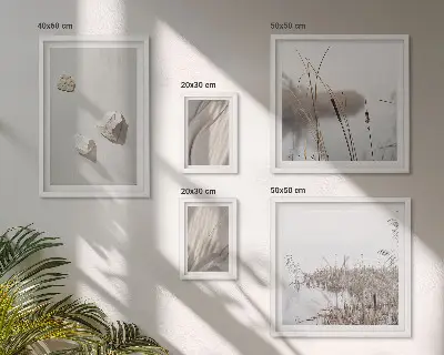 Tavloset med 5 delar närbilder med boho-struktur