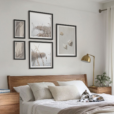 Set om 5 tavlor Närbilder av boho-stilstrukturen