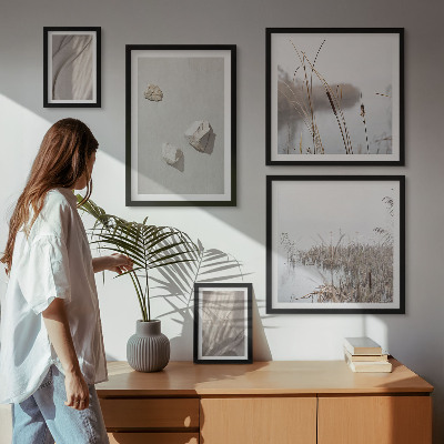 Set om 5 tavlor Närbilder av boho-stilstrukturen
