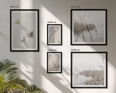 Tavloset med 5 delar närbilder med boho-struktur