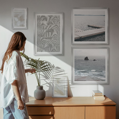 Tavelvägg med 5 tavlor Abstrakt design moderna texturer