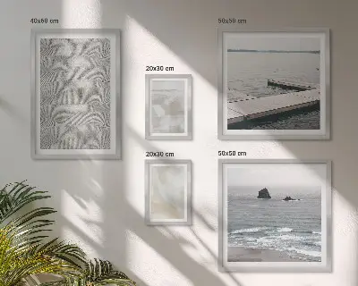 Tavelvägg med 5 tavlor abstrakt design med moderna texturer