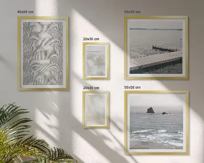 Tavelvägg med 5 tavlor abstrakt design med moderna texturer