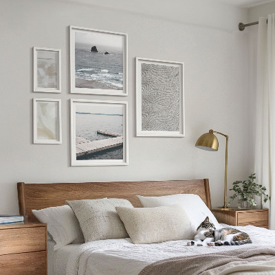Tavelvägg med 5 tavlor Abstrakt design moderna texturer