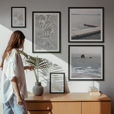 Tavelvägg med 5 tavlor Abstrakt design moderna texturer