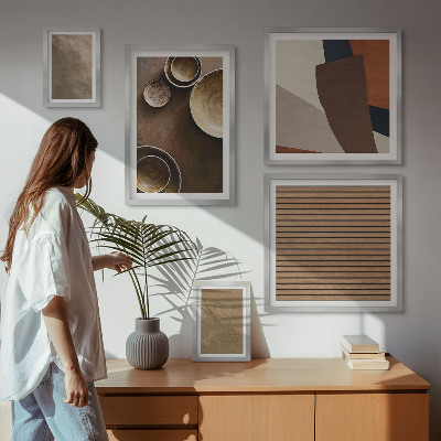 Set om 5 tavlor Minimalistiska stenstrukturer