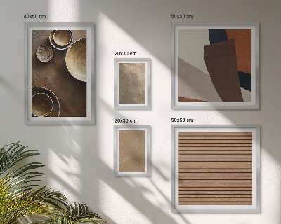 Set om 5 tavlor Minimalistiska stenstrukturer