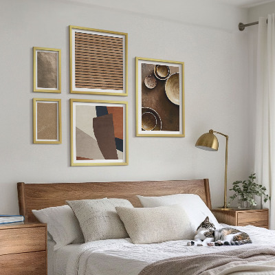 Set om 5 tavlor Minimalistiska stenstrukturer