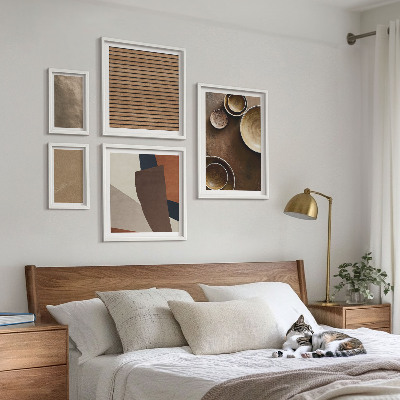 Set om 5 tavlor Minimalistiska stenstrukturer
