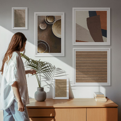 Set om 5 tavlor Minimalistiska stenstrukturer