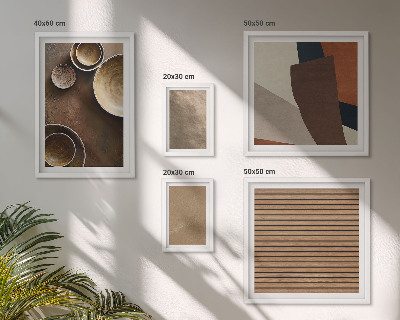 Set om 5 tavlor Minimalistiska stenstrukturer