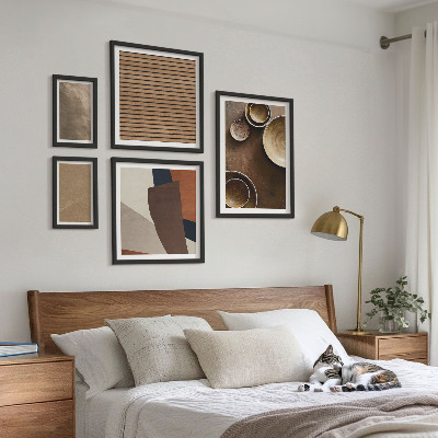 Set om 5 tavlor Minimalistiska stenstrukturer