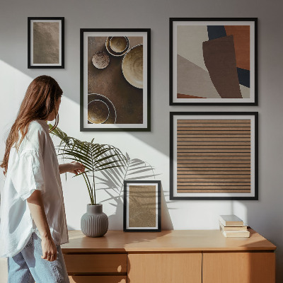 Set om 5 tavlor Minimalistiska stenstrukturer