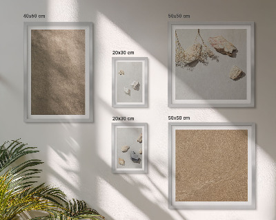 Set om 5 tavlor Stenar strand naturliga strukturer