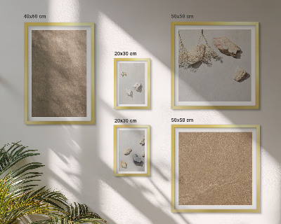 Set om 5 tavlor Stenar strand naturliga strukturer