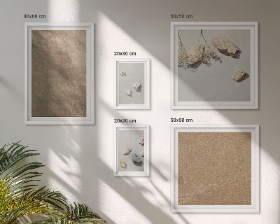 Set om 5 tavlor Stenar strand naturliga strukturer