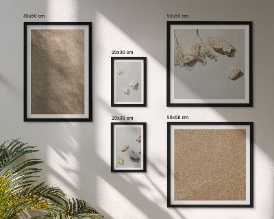Set om 5 tavlor Stenar strand naturliga strukturer