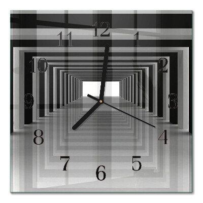 Glasklocka fyrkant 3D-tunnel
