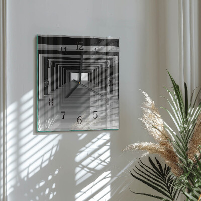 Glasklocka fyrkant 3D-tunnel