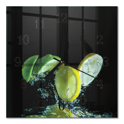 Glasklocka fyrkant Citron och lime
