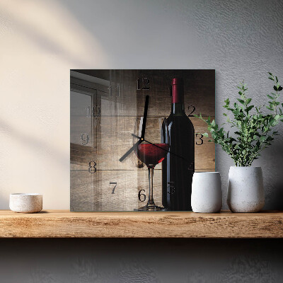 Väggklocka fyrkantig Vin