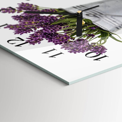 Glasklocka fyrkant Lavendel