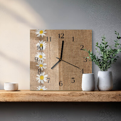 Glasklocka fyrkant Daisy