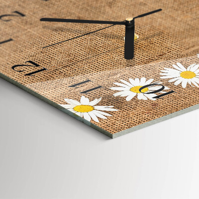 Glasklocka fyrkant Daisy