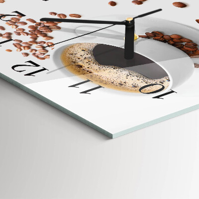 Väggklocka fyrkantig Kaffe
