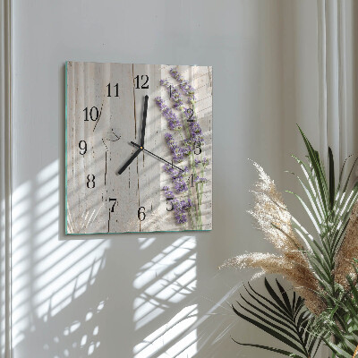 Glasklocka fyrkant Lavendel