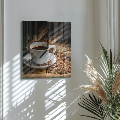 Glasklocka fyrkant Kaffe