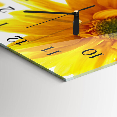 Väggklocka fyrkantig Blomma