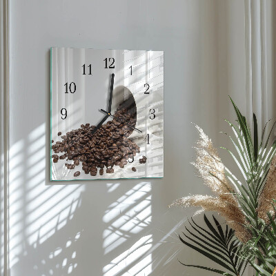 Väggklocka fyrkantig En kopp kaffe