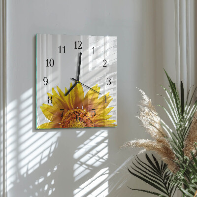 Väggklocka fyrkantig Blomma