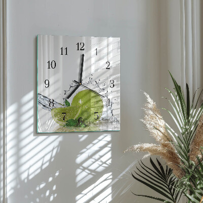 Glasklocka fyrkant Vatten med lime