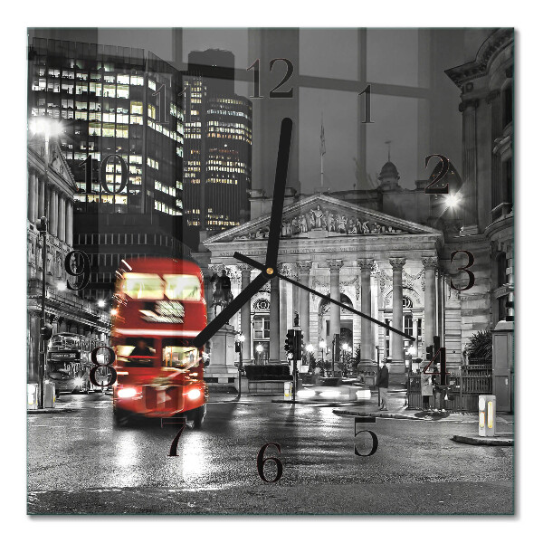Glasklocka fyrkant Londonbuss
