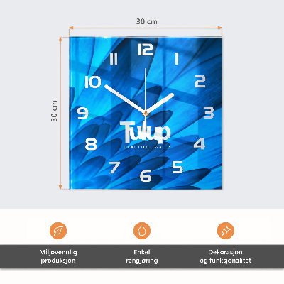 Glasklocka fyrkant Färgglada hjärtan