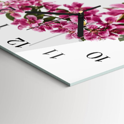 Glasklocka fyrkant Blommor