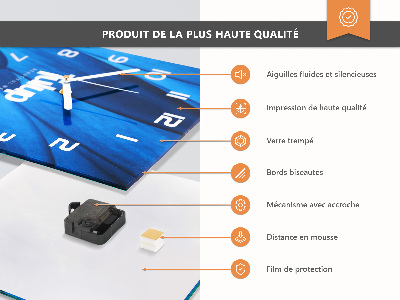 Glasklocka fyrkant Abstrakta linjer
