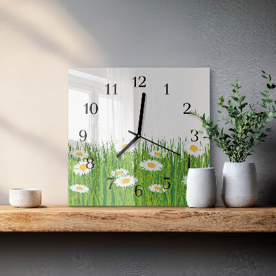 Glasklocka fyrkant Daisy