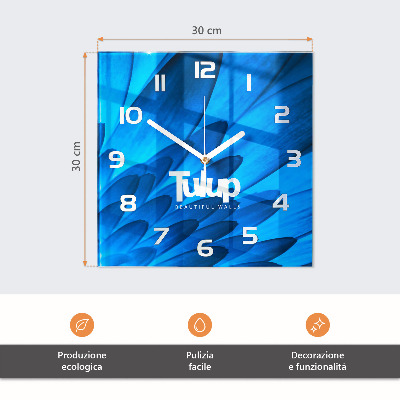 Väggklocka fyrkantig Gräs