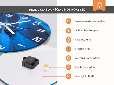 Glasklocka rund Horisont