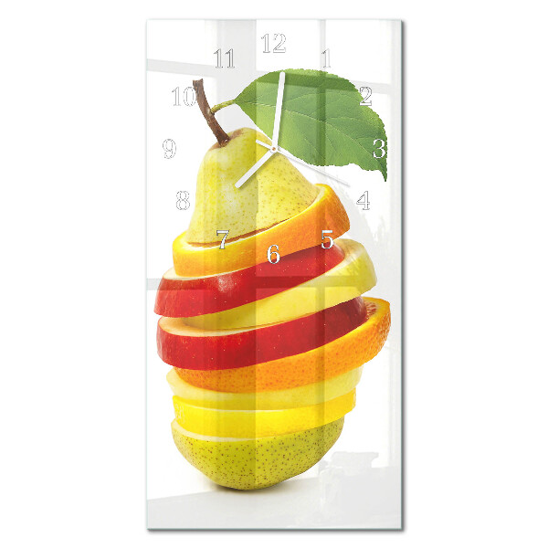 Vertikal klocka i glas Frukt